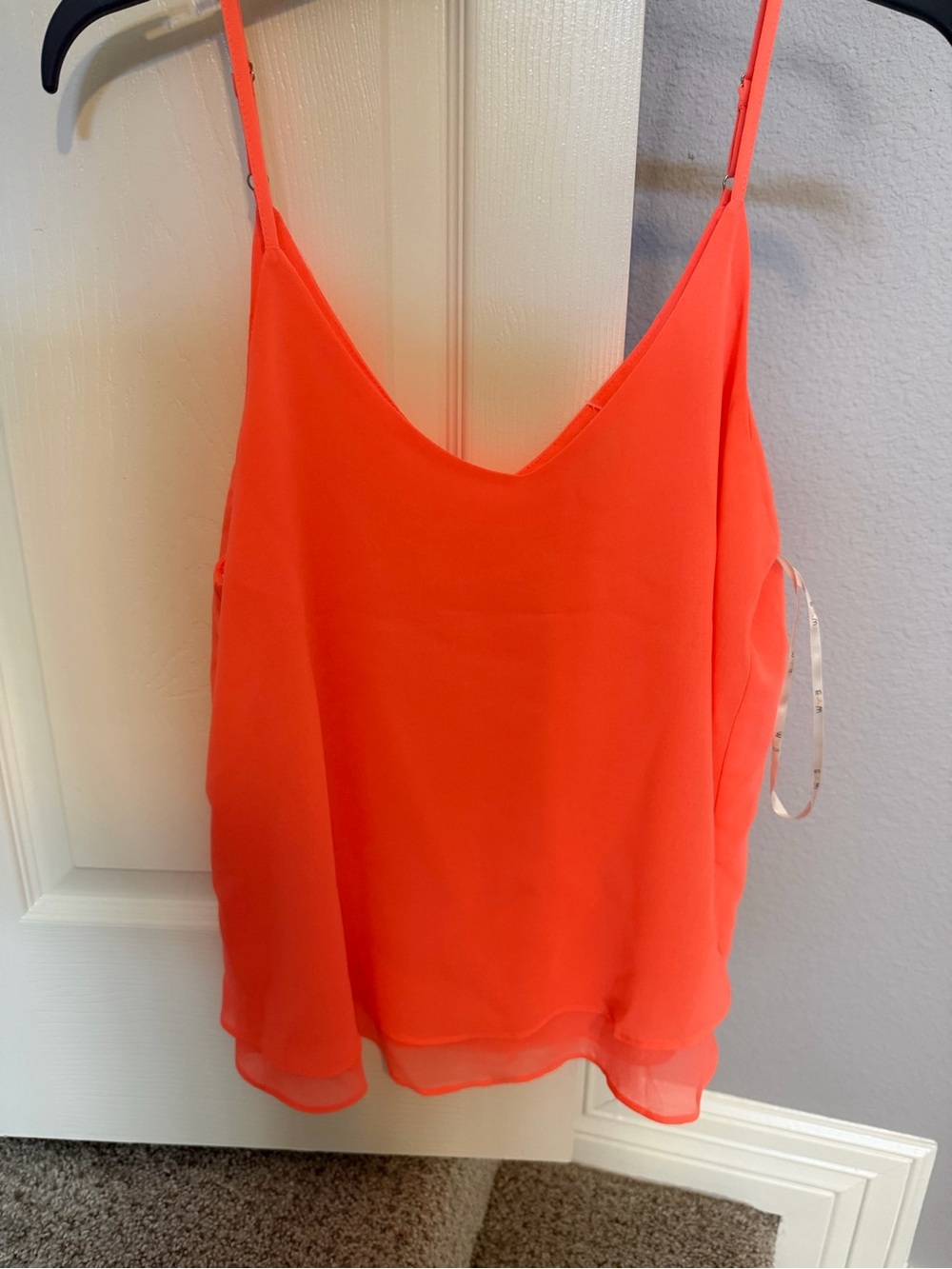 Women’s Neon coral Spaghetti Strap Camisole Top